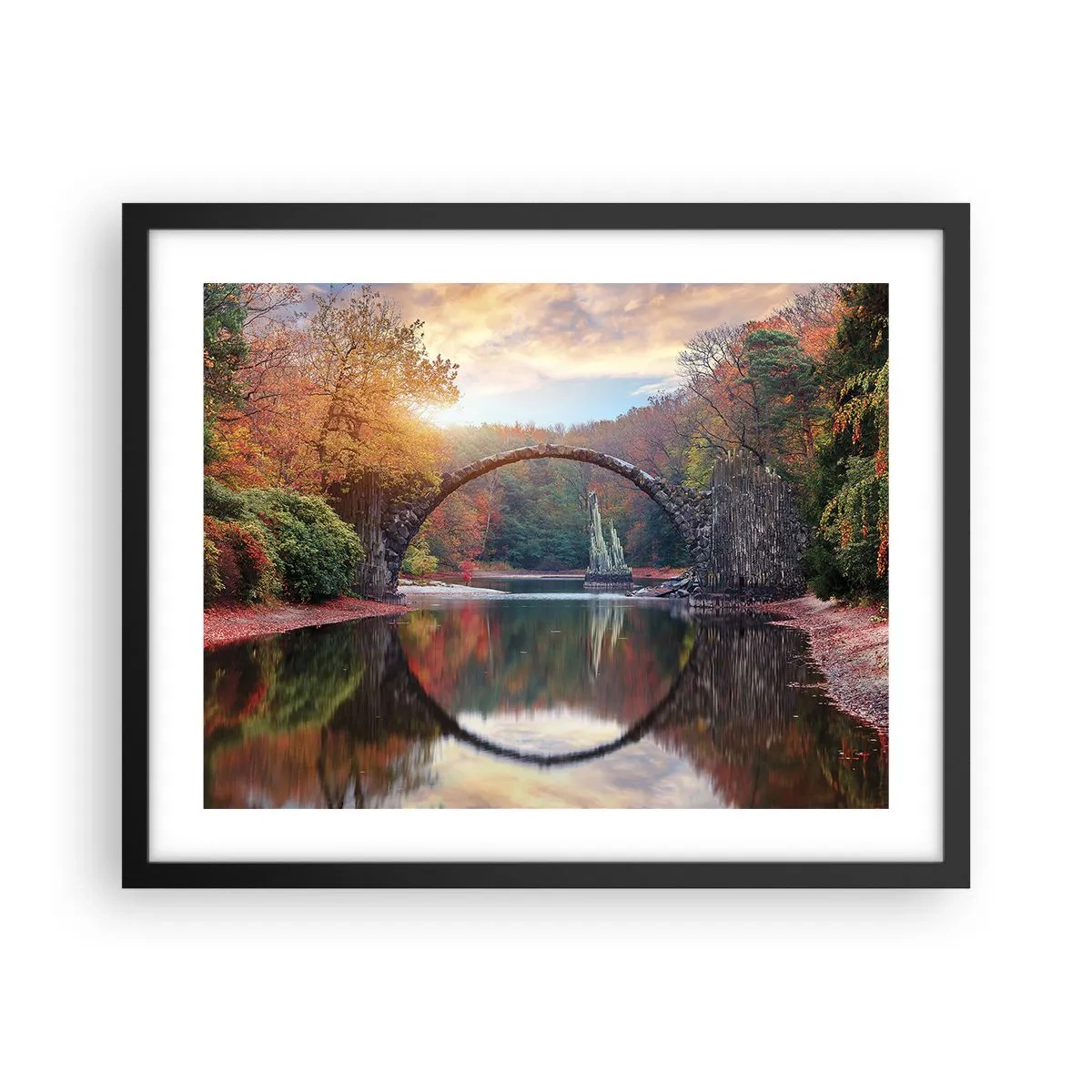 Poster in einem schwarzem Rahmen - Auf der anderen Seite des Spiegels - 50x40 cm