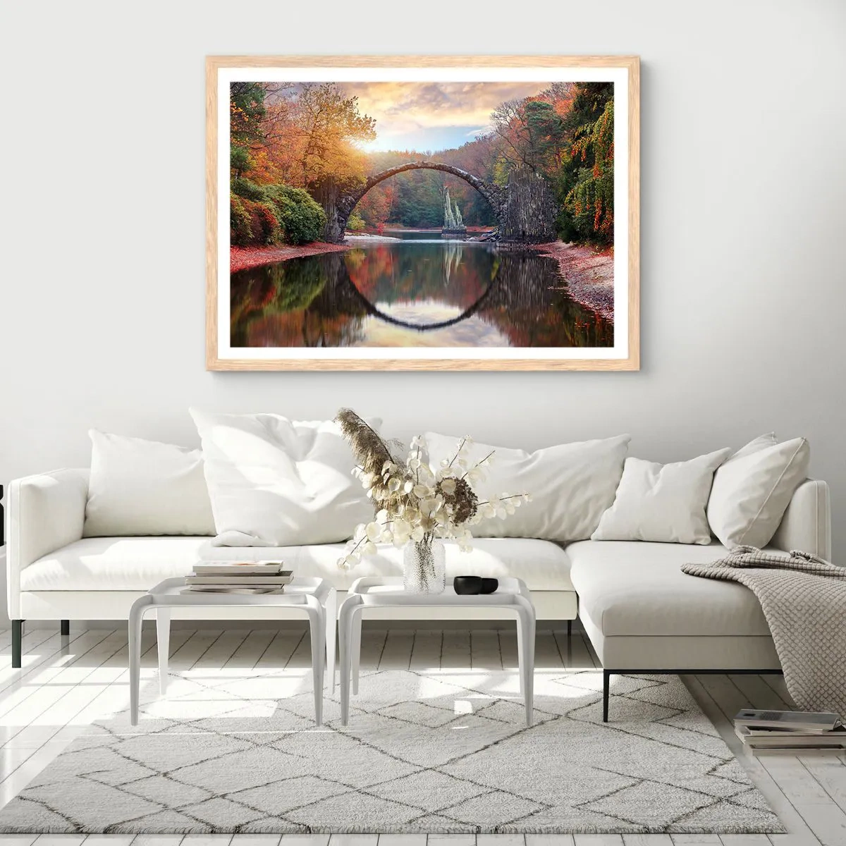 Poster in einem Rahmen aus heller Eiche - Auf der anderen Seite des Spiegels - 70x50 cm