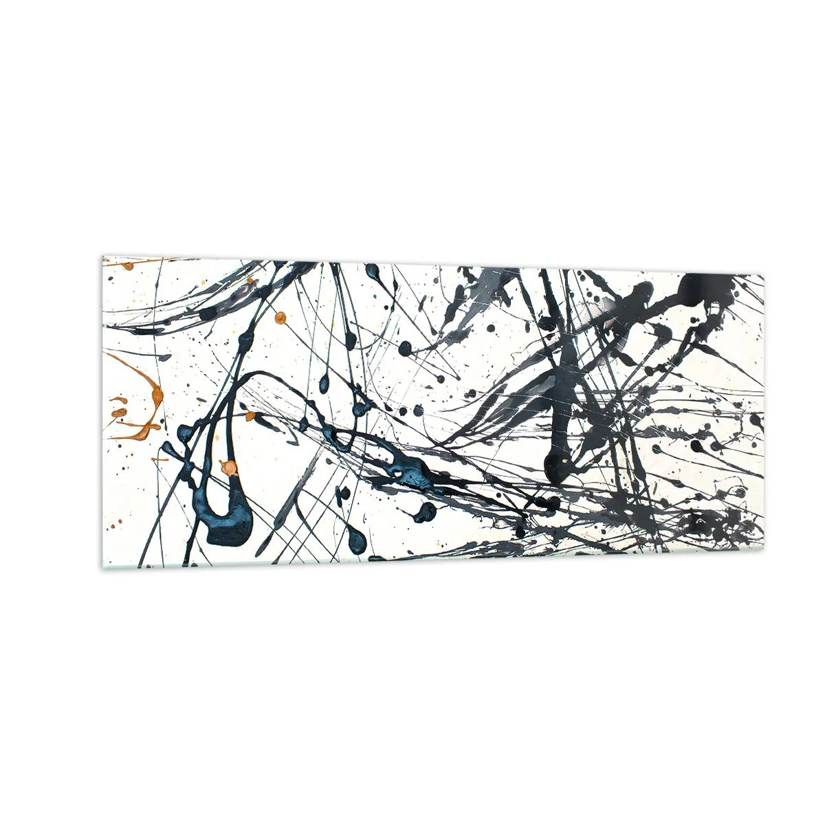 Glasbild - Bild auf glas - Expressionistische Abstraktion - 100x40 cm