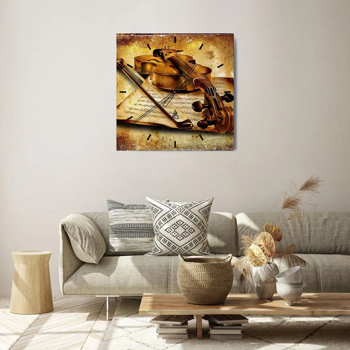 Wanduhr - Glasuhr - Ein Virtuose dringend benötigt - 40x40 cm