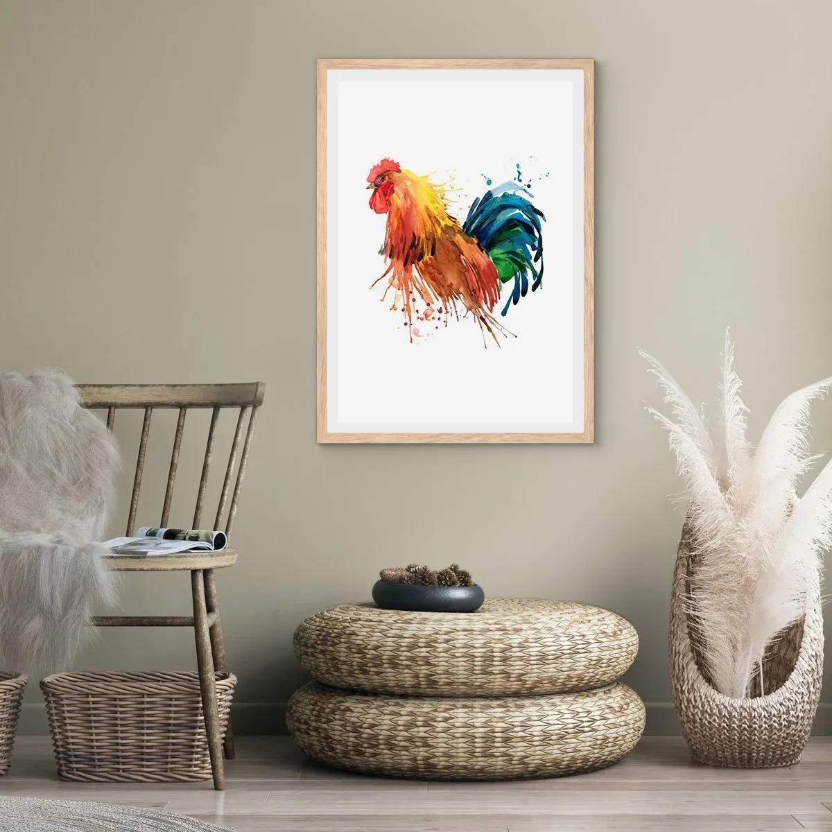 Poster in einem Rahmen aus heller Eiche - Königliches Gewand, königlicher Stolz - 61x91 cm