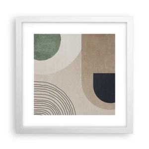 Poster in einem weißen Rahmen - Sanftheit des Ovals - 30x30 cm