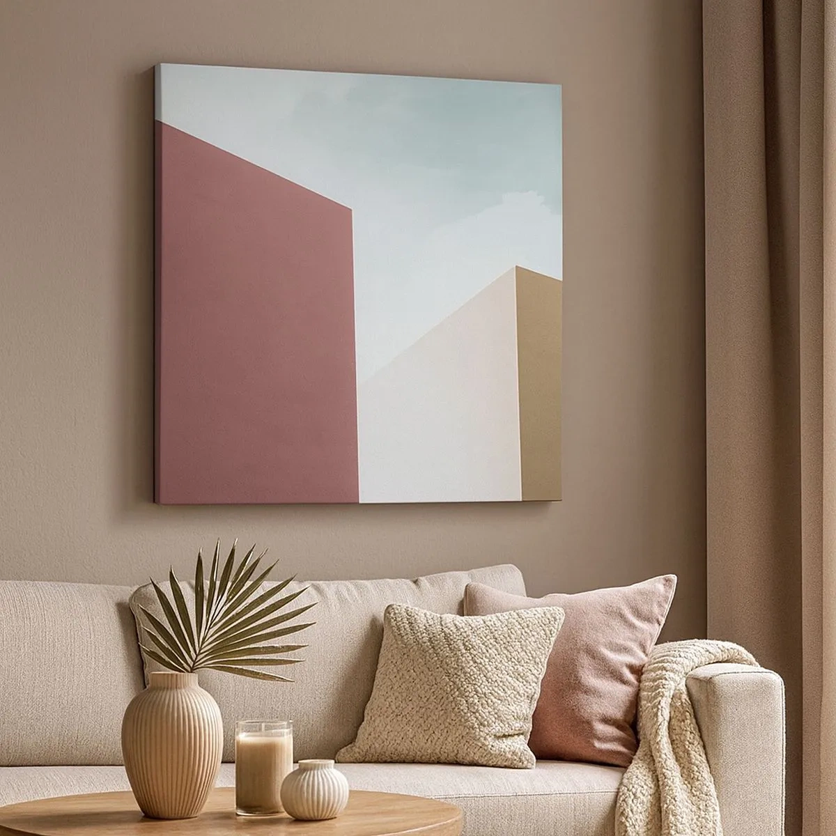 Bild auf Leinwand - Leinwandbild - Geometrie des sonnigen Sommers - 30x30 cm