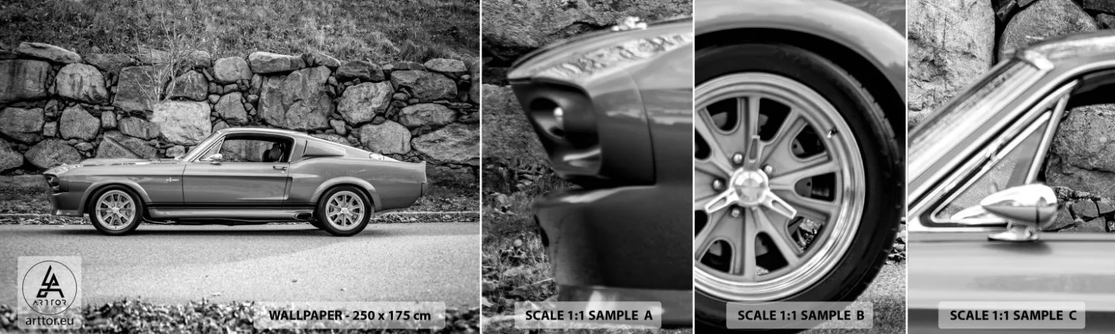 Fototapetenmuster Standard Eco - Die Legende der 1960er - Oldtimer, Automobil, Sportwagen - 100x30 cm