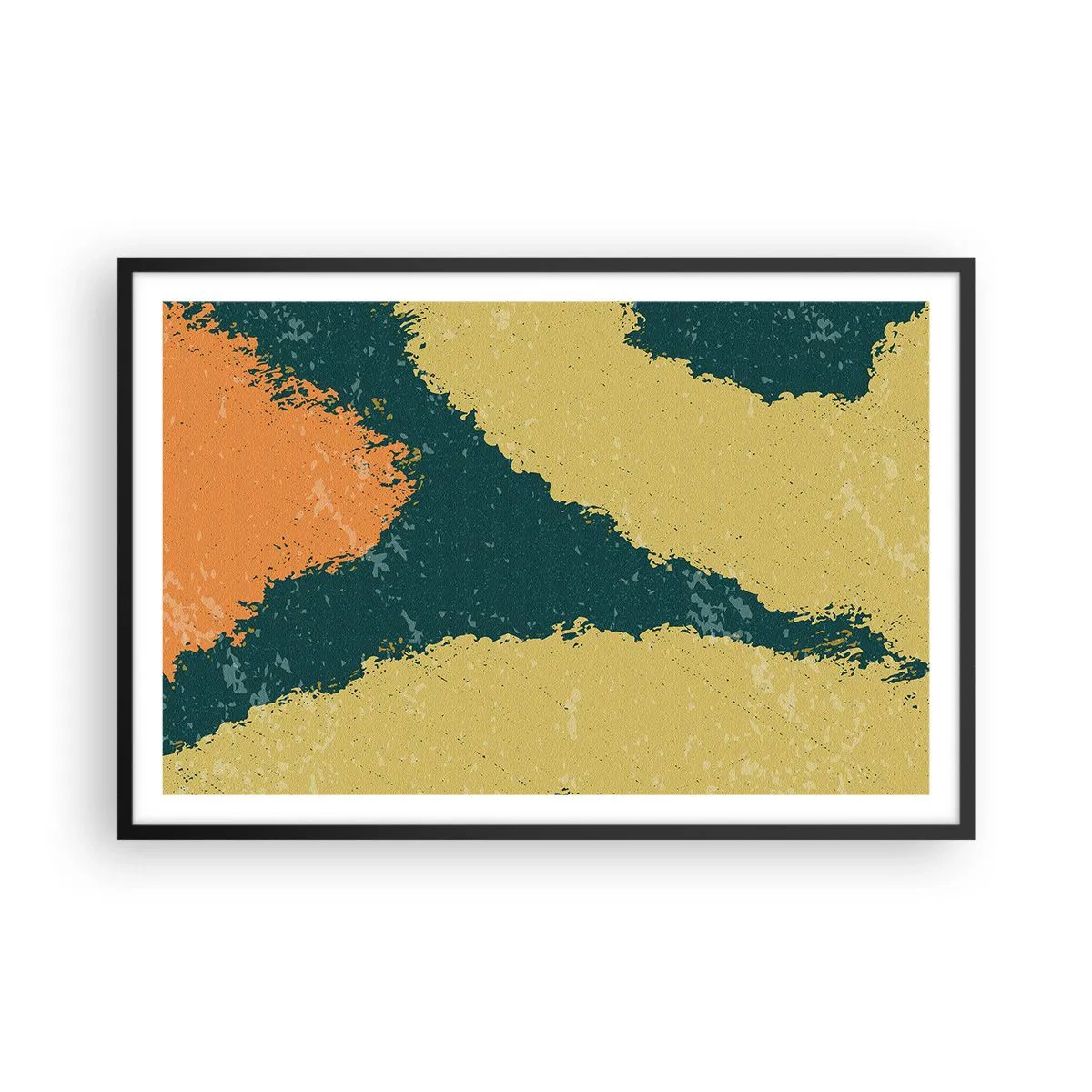 Poster in einem schwarzem Rahmen - Abstraktion – langsame Bewegung - 91x61 cm