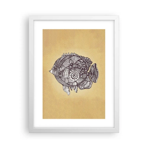 Poster in einem weißen Rahmen - Aus dem Ozean der Ornamente - 30x40 cm
