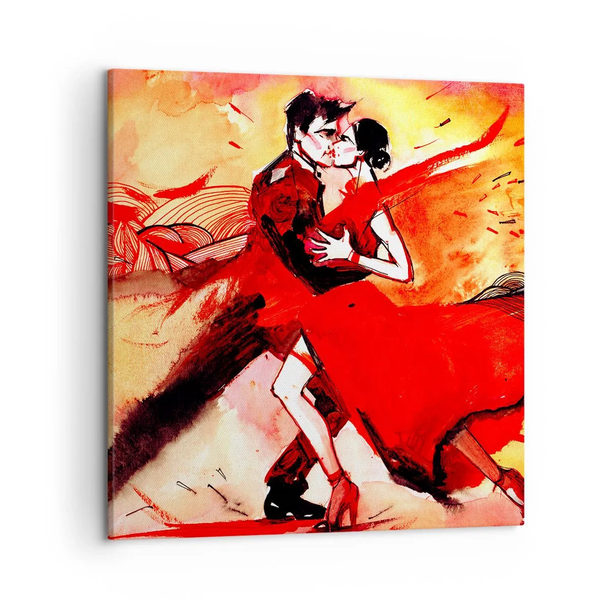 Bild auf Leinwand - Leinwandbild - Der violette Rhythmus der Leidenschaft - 50x50 cm