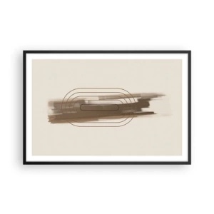 Poster in einem schwarzem Rahmen - Ein Hauch von Grau - 91x61 cm