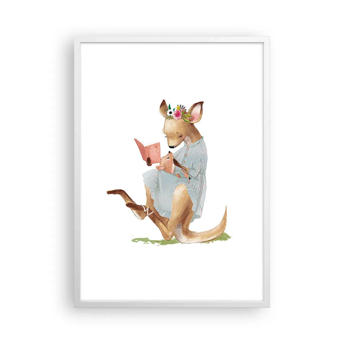Poster in einem weißen Rahmen - Lies mir vor Mama - 50x70 cm