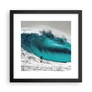 Poster in einem schwarzem Rahmen - Herausforderung angenommen - 30x30 cm