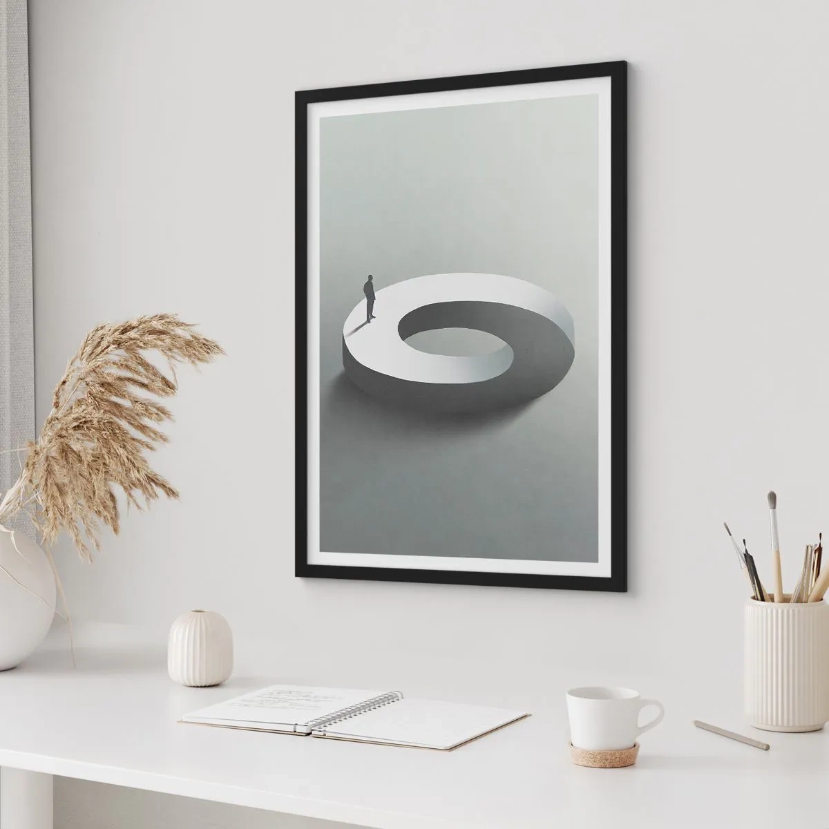 Poster in einem schwarzem Rahmen - Und wie soll man davon klug werden - 70x100 cm