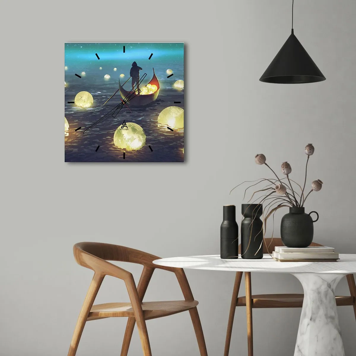 Wanduhr - Glasuhr - Dinge, von denen Philosophen nie geträumt haben - 30x30 cm