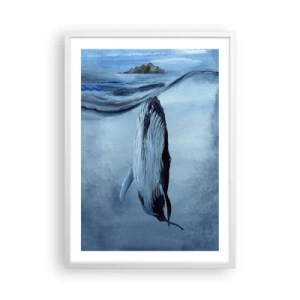 Poster in einem weißen Rahmen - Zwei Nordwelten - 50x70 cm