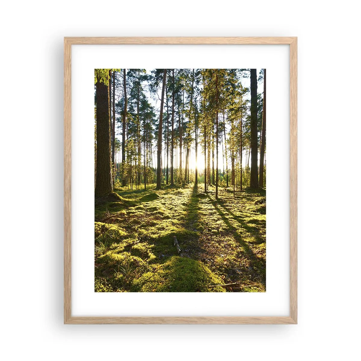 Poster in einem Rahmen aus heller Eiche - … Hinter den sieben Wäldern - 40x50 cm