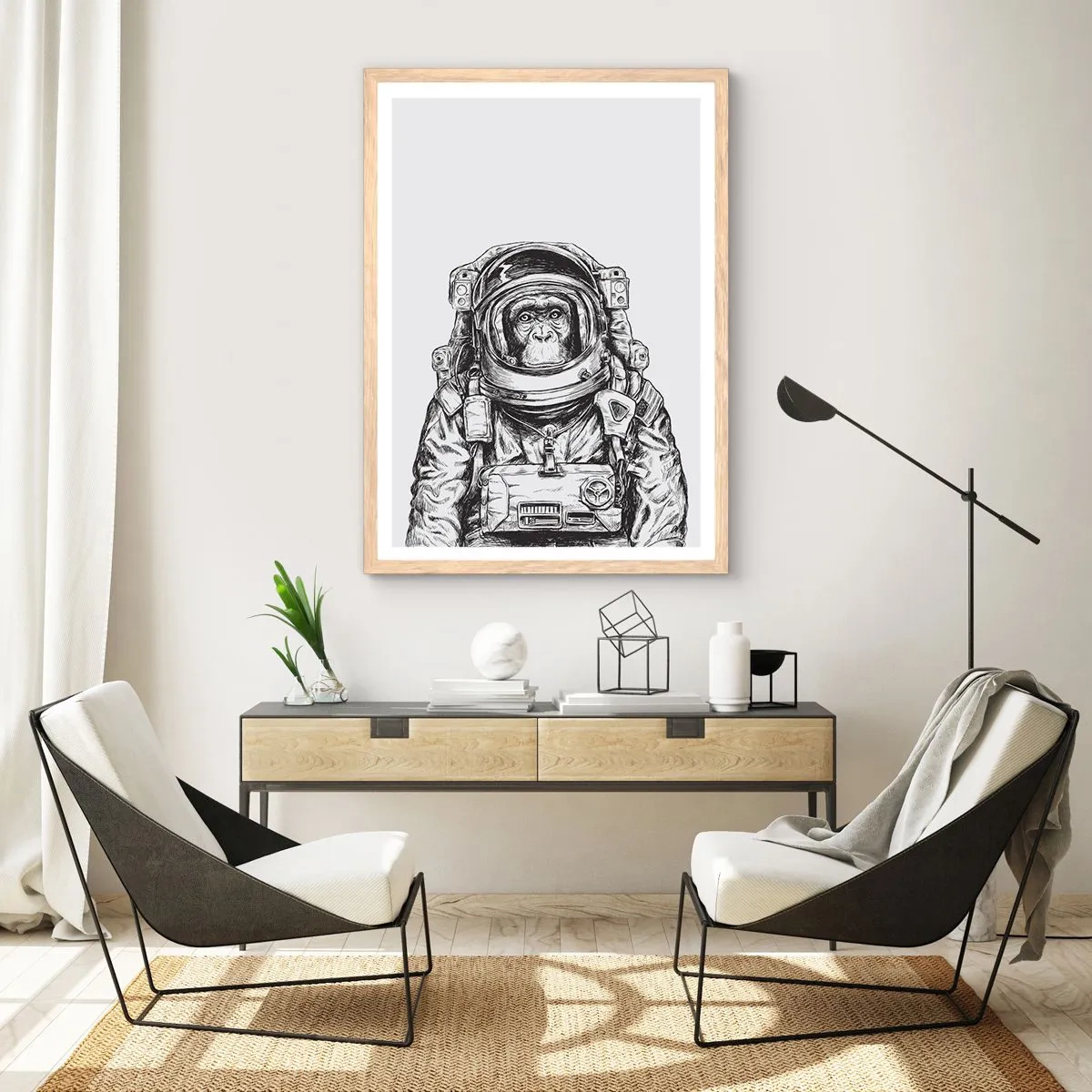 Poster in einem Rahmen aus heller Eiche - Alternative Evolution - 70x100 cm