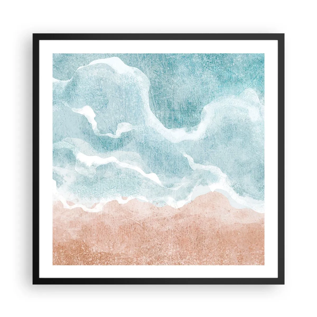 Poster in einem schwarzem Rahmen - Cloud-Abstraktion - 60x60 cm