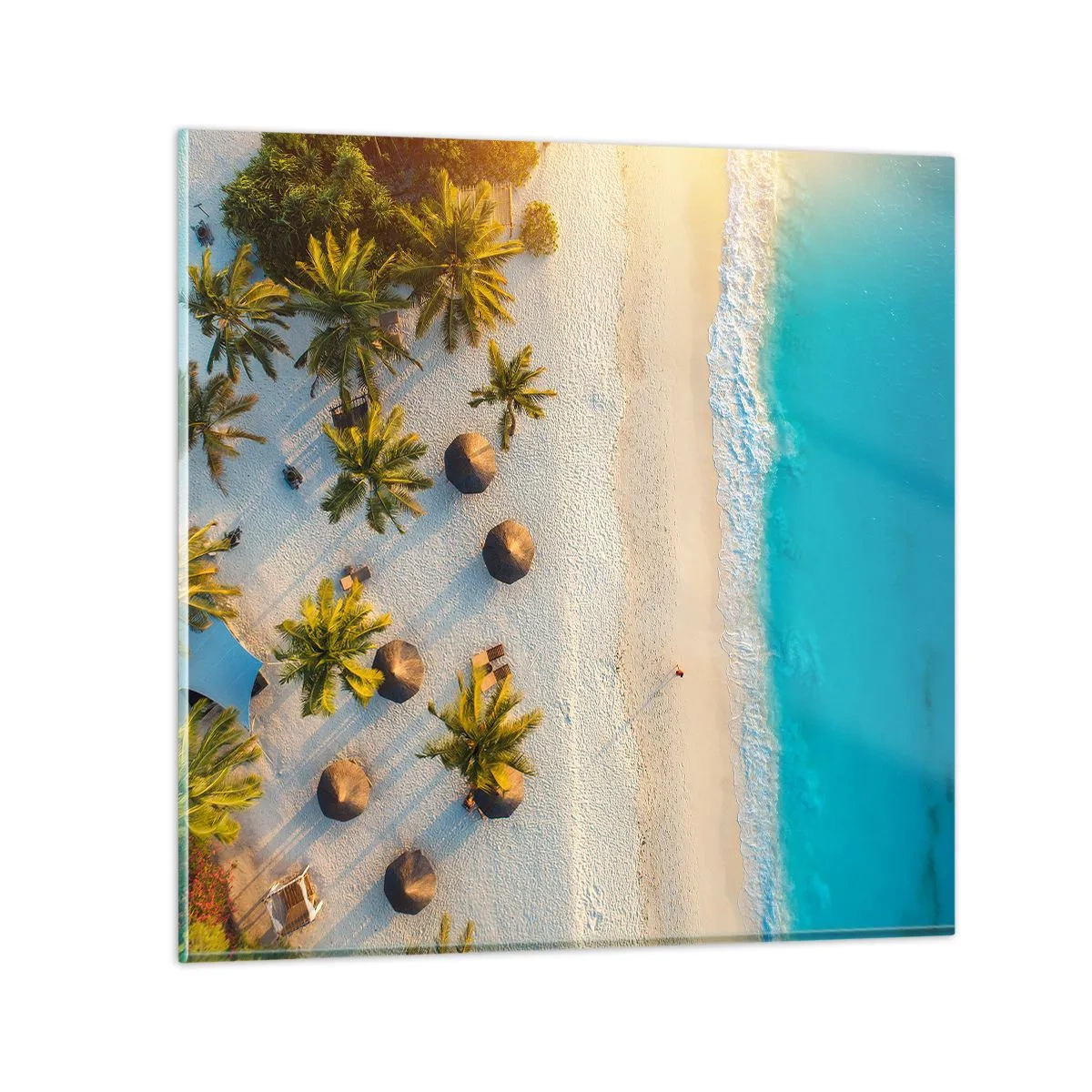 Glasbild - Bild auf glas - Willkommen im Paradies - 30x30 cm