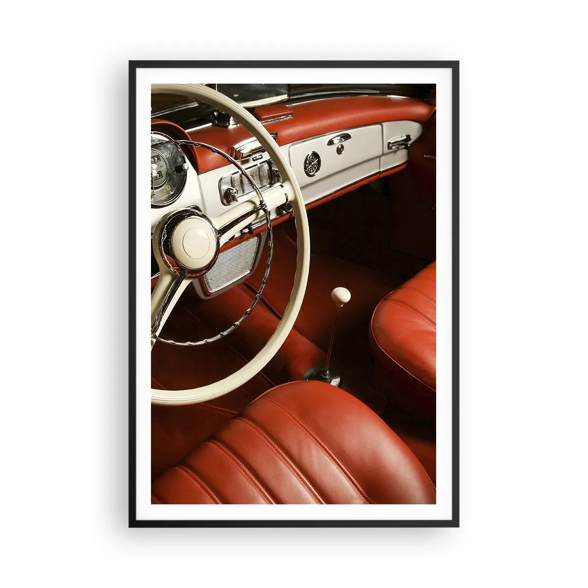 Poster in einem schwarzem Rahmen - Luxus im Vintagestil - 70x100 cm