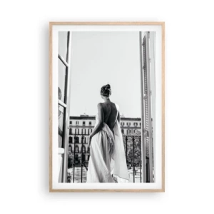 Poster in einem Rahmen aus heller Eiche - Erweckung der Sinne - 61x91 cm