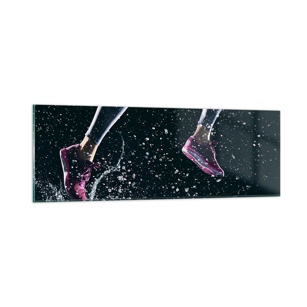 Glasbild - Bild auf glas - Wie viel Kraft in den Beinen - 90x30 cm