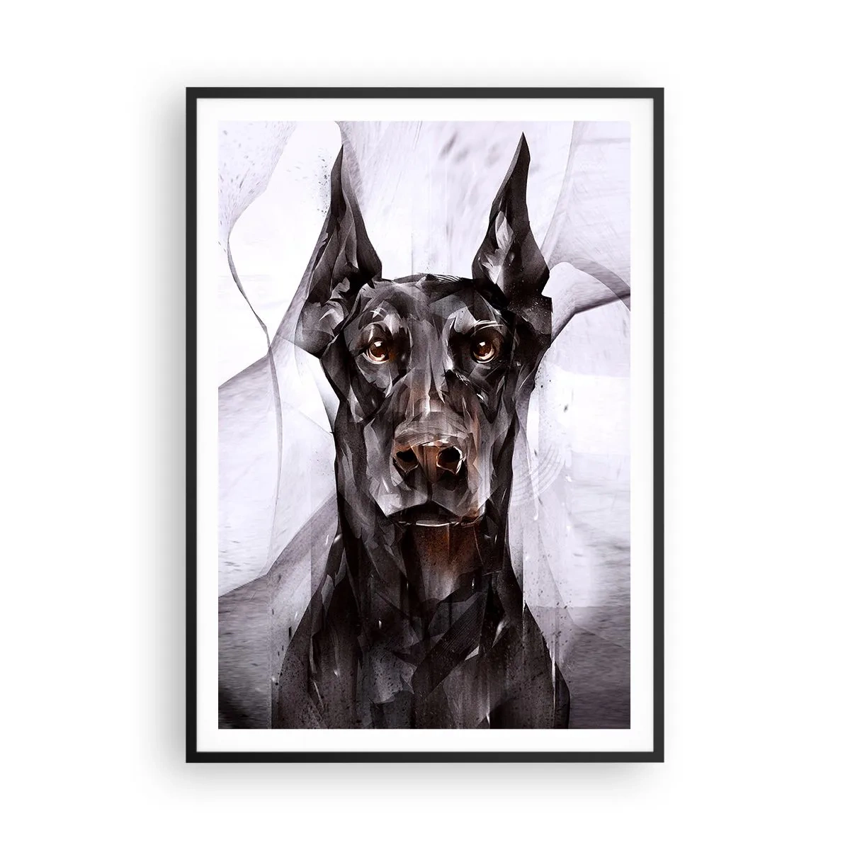 Poster in einem schwarzem Rahmen - Edelgeboren - 70x100 cm