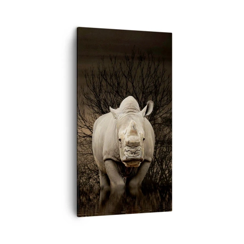 Bild auf Leinwand - Leinwandbild - Weiß gegen die Natur - 45x80 cm