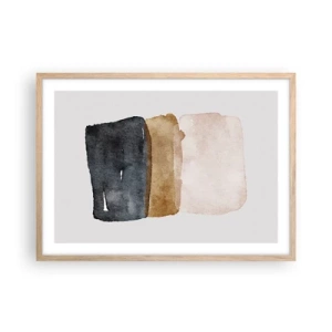 Poster in einem Rahmen aus heller Eiche - Die Komposition der Farben der Erde - 70x50 cm