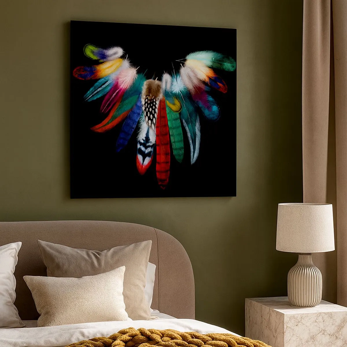 Bild auf Leinwand - Leinwandbild - Indische Halskette - 30x30 cm