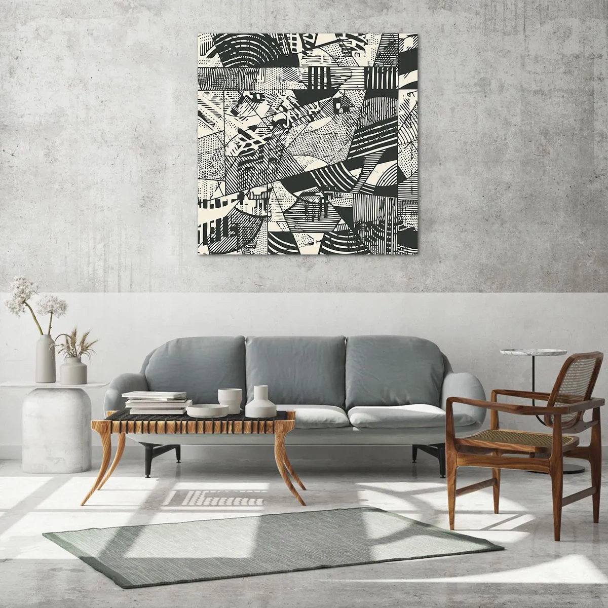 Glasbild - Bild auf glas - Die Dynamik der Gegenwart - 40x40 cm