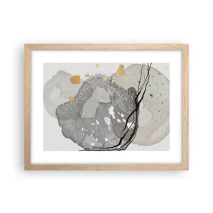 Poster in einem Rahmen aus heller Eiche - Organische Komposition - 40x30 cm