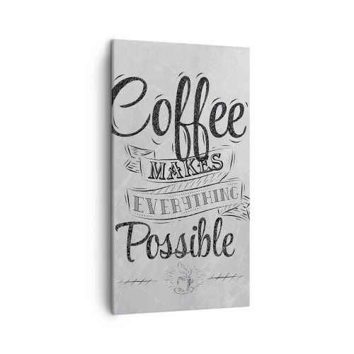 Bild auf Leinwand - Leinwandbild - Wie kann man Kaffee nicht lieben? - 45x80 cm