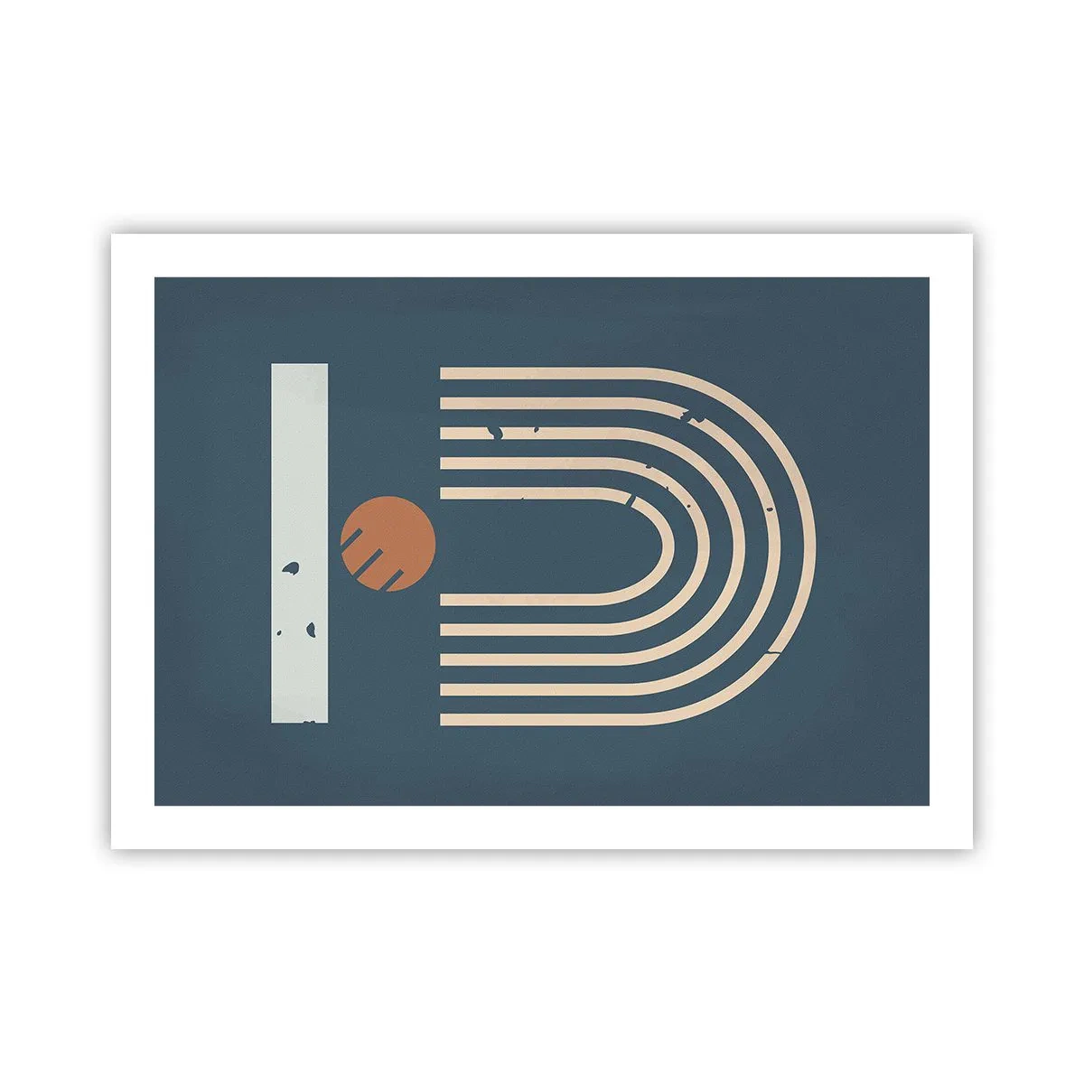 Poster - Geometrie auf dem Granatapfel - 70x50 cm