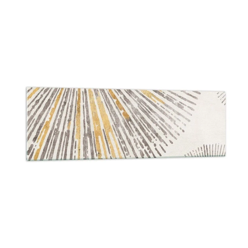 Glasbild - Bild auf glas - Abstraktes strahlenförmiges Muster - 160x50cm - Schönheit des Strahls - Moderne Wanddekoration für Wohnzimmer und Schlafzimmer ARTTOR