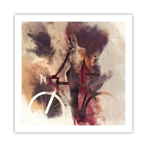 Poster - Eine Fahrradseele in Marmorformen - 60x60 cm