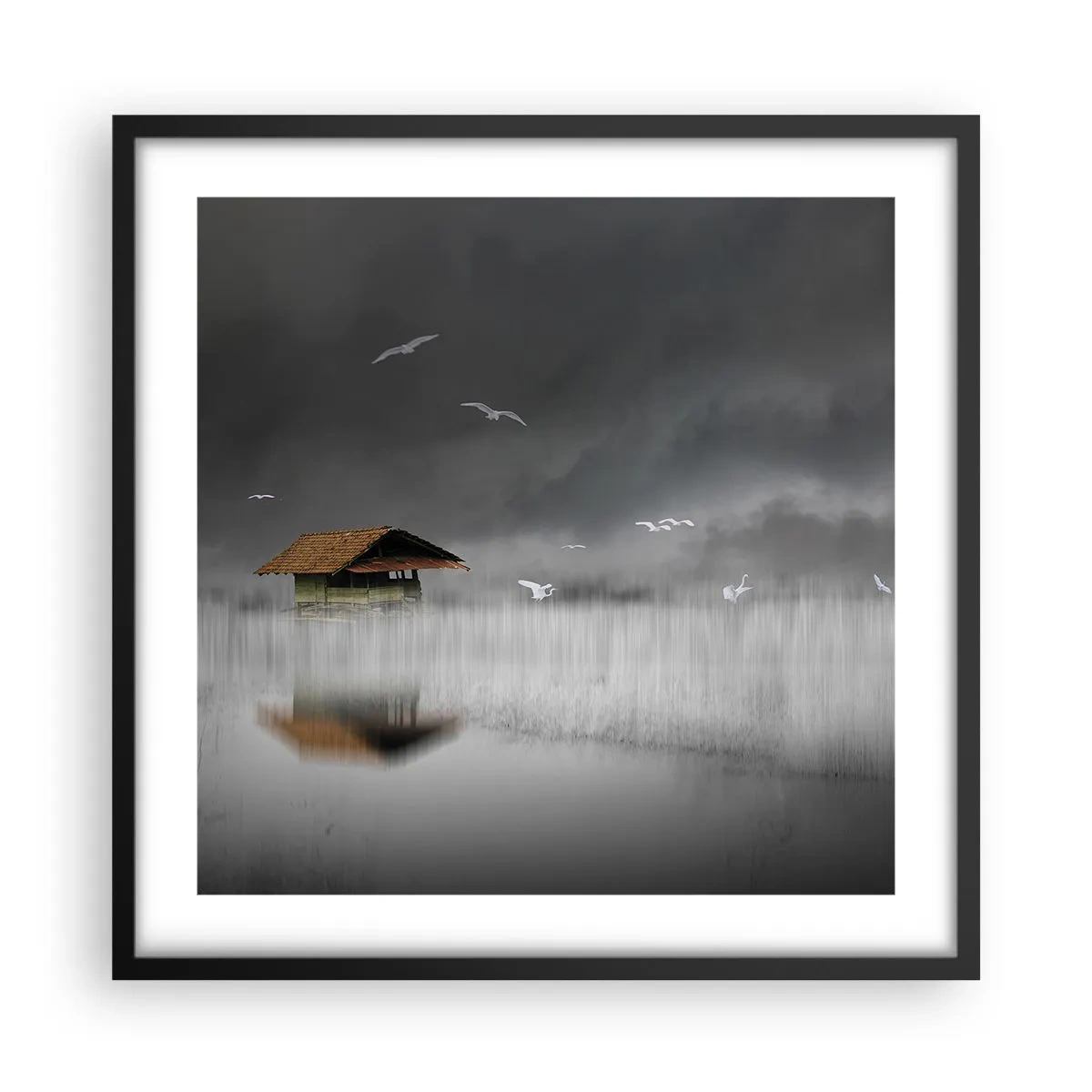 Poster in einem schwarzem Rahmen - Schutz vor Regen - 50x50 cm