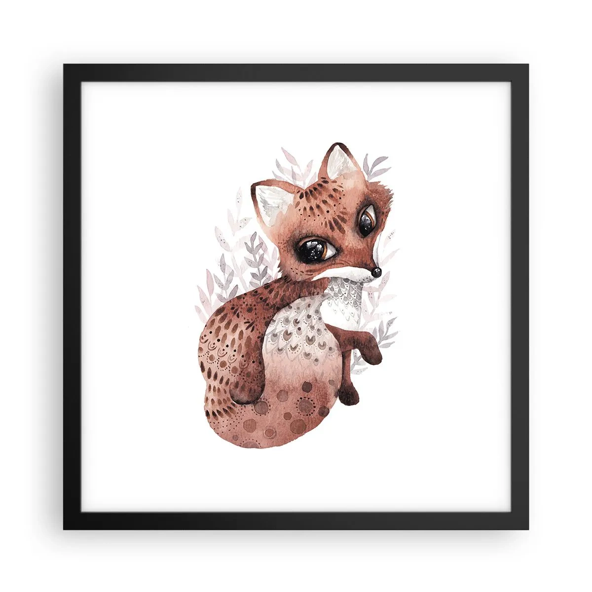 Poster in einem schwarzem Rahmen - Einfach lieben - 40x40 cm