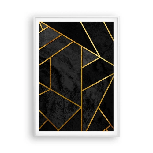 Poster in einem weißen Rahmen - Dunkelheit und Glanz - 70x100 cm