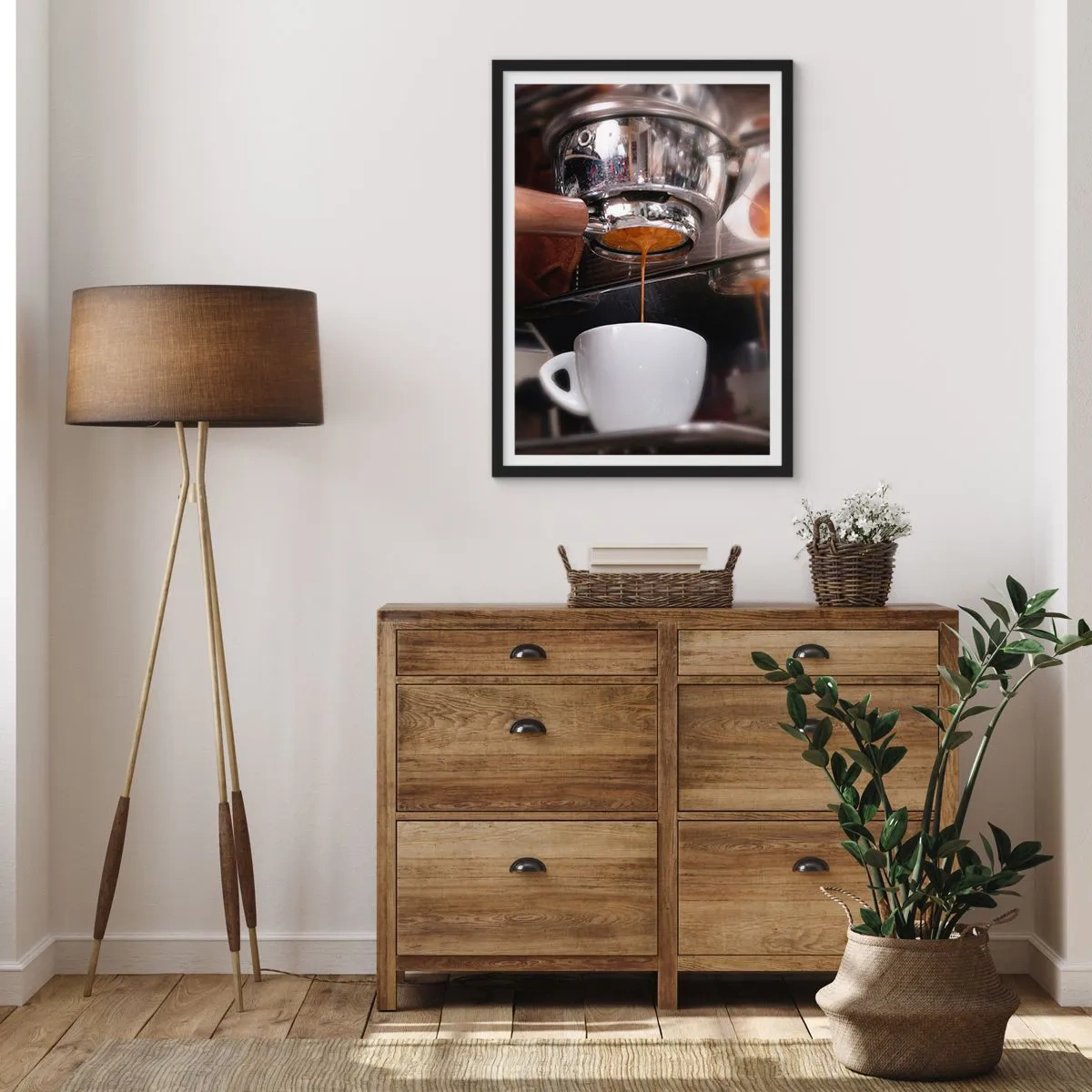 Poster in einem schwarzem Rahmen - Gute Zeit des Tages - 70x100 cm