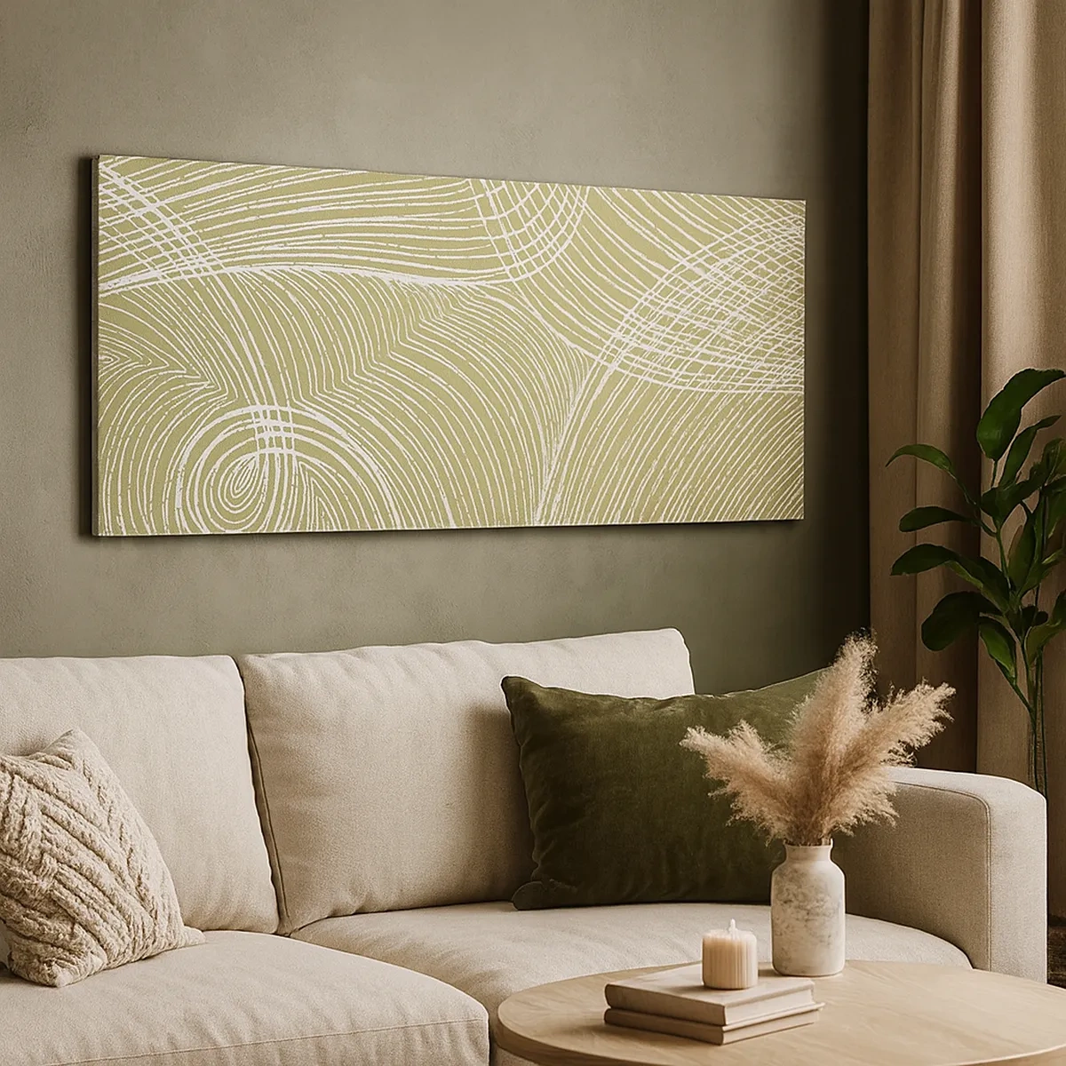 Bild auf Leinwand - Leinwandbild - Komplizierte Abstraktion in Weiß - 30x30 cm