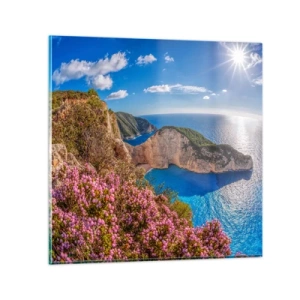 Glasbild - Bild auf glas - Mein toller Griechenlandurlaub - 50x50 cm