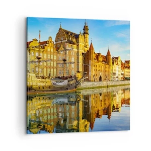 Bild auf Leinwand - Leinwandbild - Ein Spiegelbild der Vergangenheit - 60x60 cm