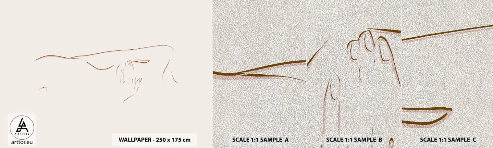 Fototapeten Muster Premium Sand - Die Form des Verlangens - Abstraktion, Grafik, Stück - 100x30 cm