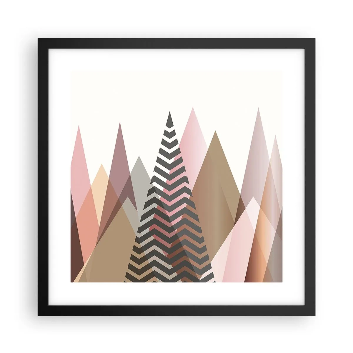 Poster in einem schwarzem Rahmen - Pyramidale Aussicht - 40x40 cm