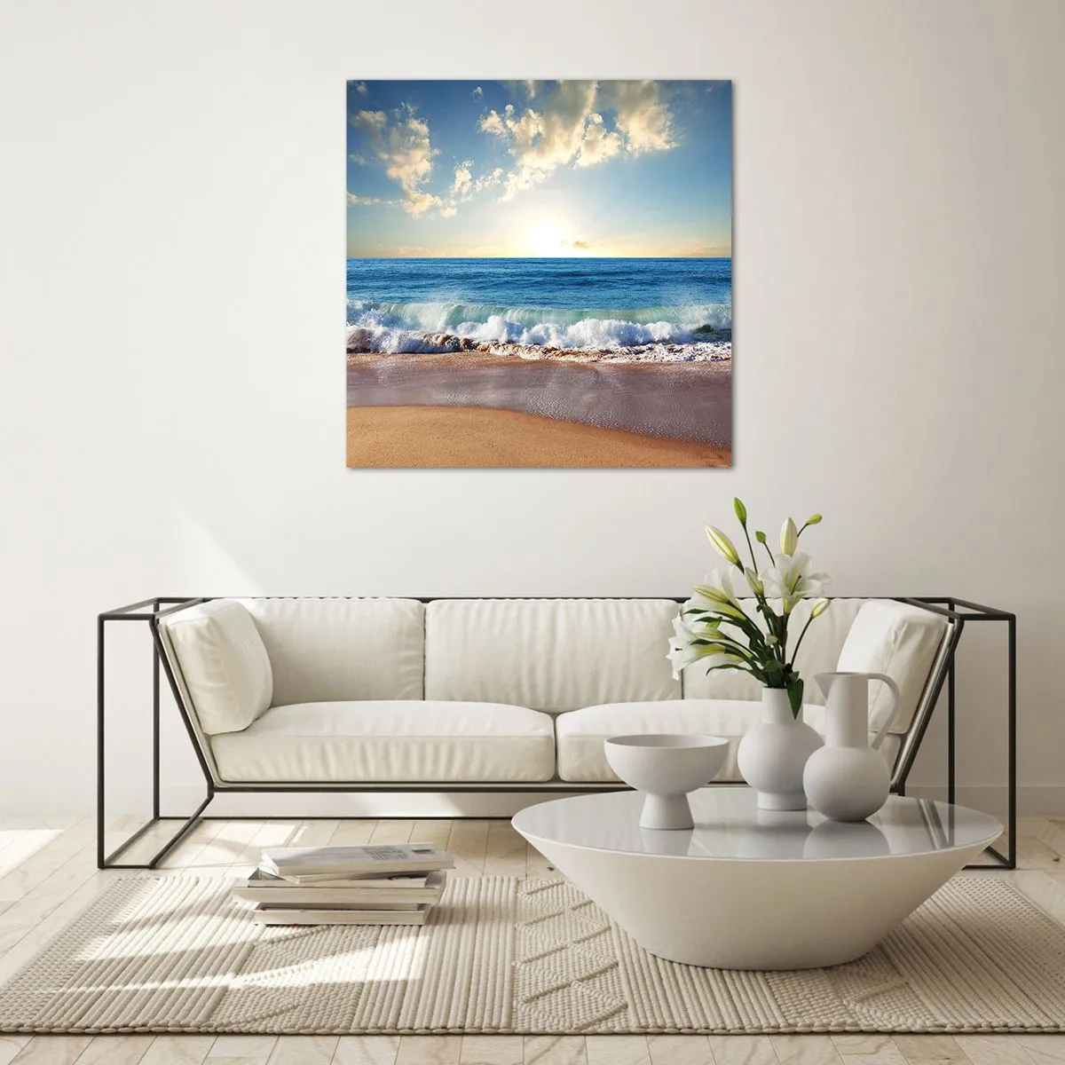 Glasbild - Bild auf glas - Bewegung und Stille zugleich - 40x40 cm