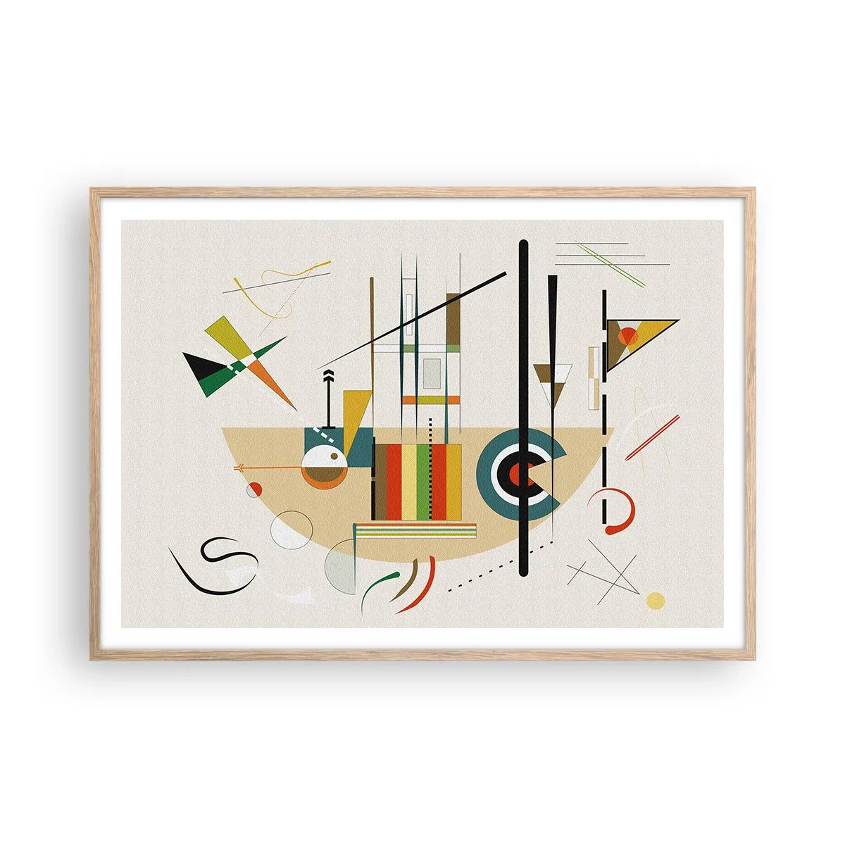 Poster in einem Rahmen aus heller Eiche - Und die Welt lacht - 100x70 cm