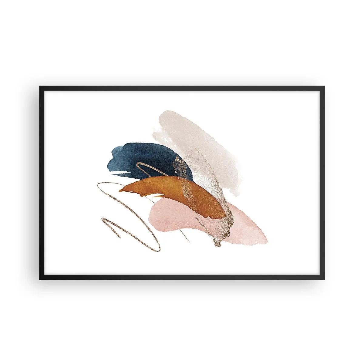 Poster in einem schwarzem Rahmen - Geflügelte Komposition - 91x61 cm