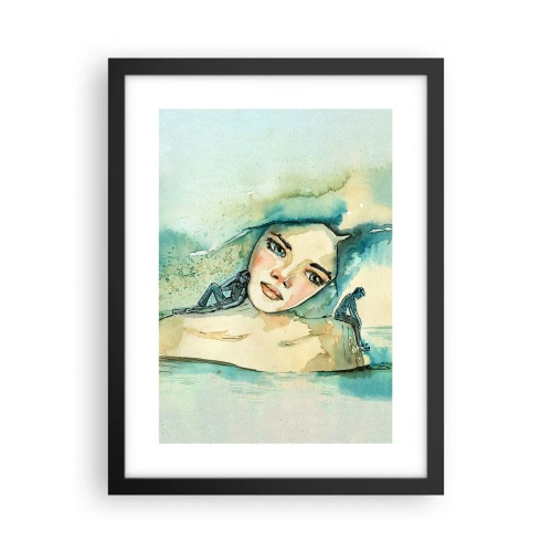 Poster in einem schwarzem Rahmen - Bin ich blau? - 30x40 cm