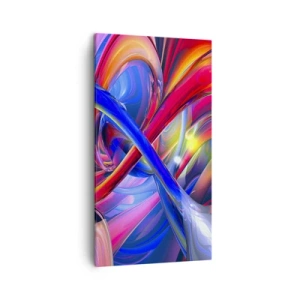 Bild auf Leinwand - Leinwandbild - Ein Tanz der Farben - 45x80 cm