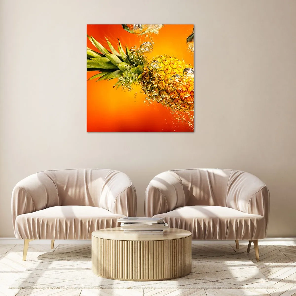 Glasbild - Bild auf glas - Tropisch saftige Frische - 70x70 cm