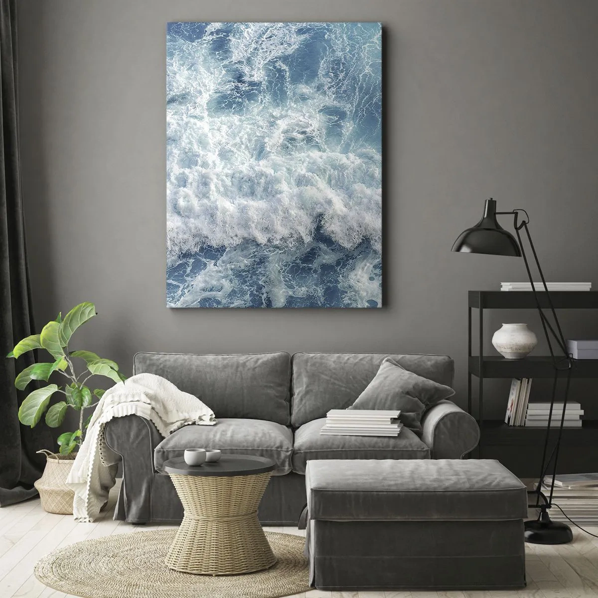 Bild auf Leinwand - Leinwandbild - Freudig und springend - 45x80 cm